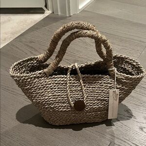 Morning lavender Elegant Woven Tote Bag small